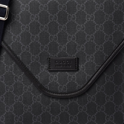 Gucci GG Supreme Monogram Web Medium Messenger Bag Black Grey 10 of 10