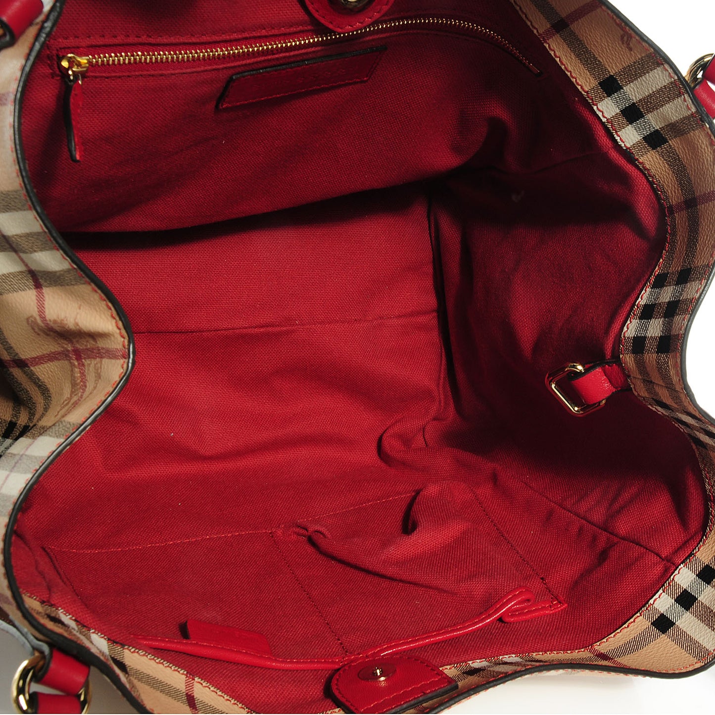Haymarket Check Small Canterbury Tote Military Red