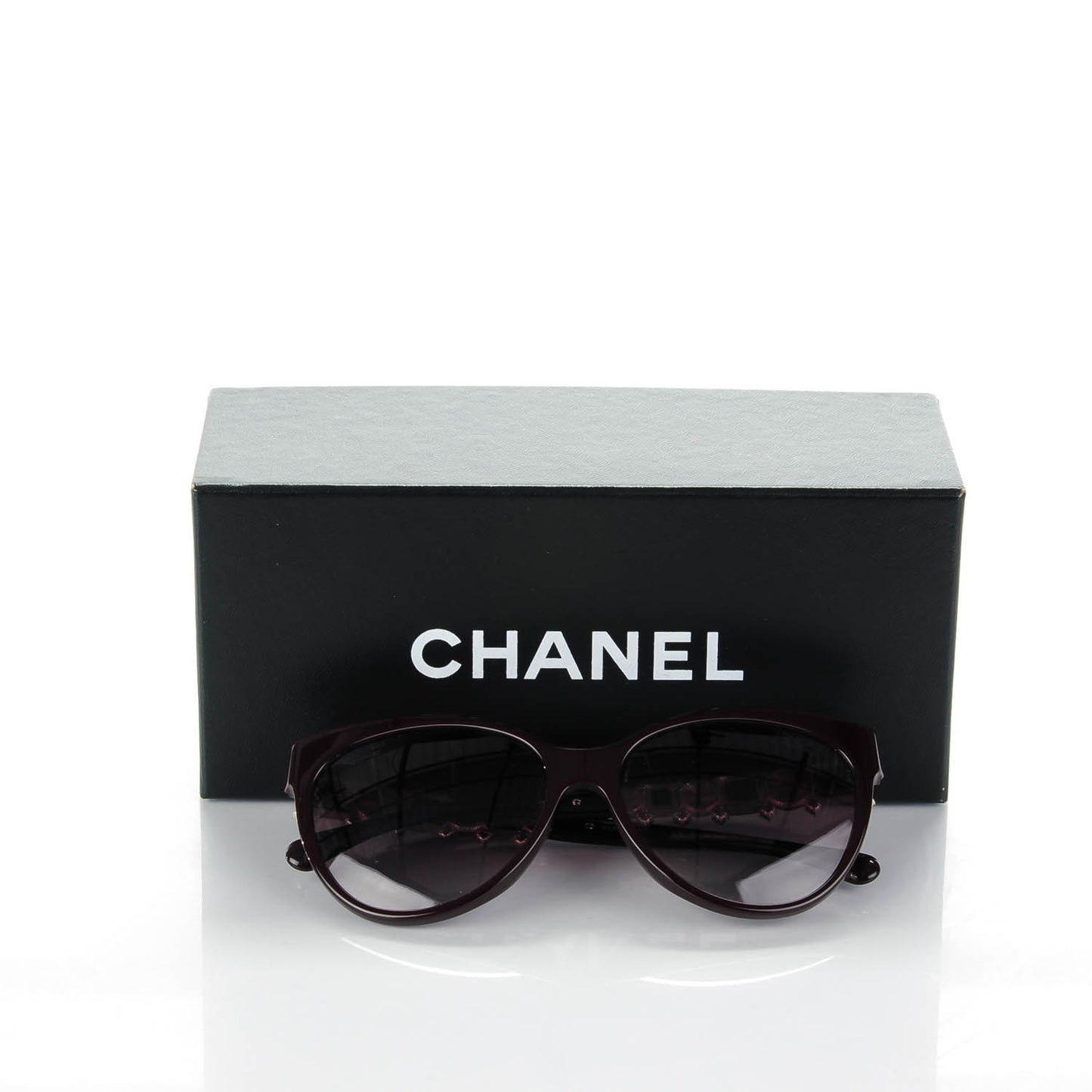 Crystal Pearl Cat Eye Sunglasses 5336-H-B Brown
