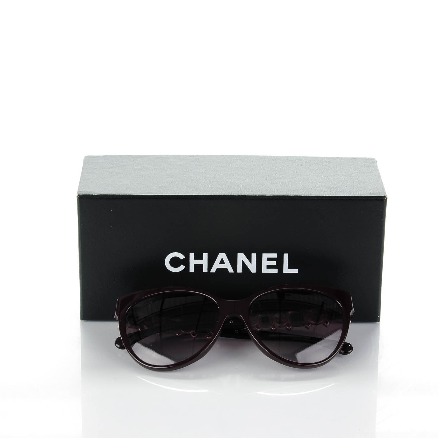 Chanel Crystal Pearl Cat Eye Sunglasses 5336-H-B Brown 6 of 6