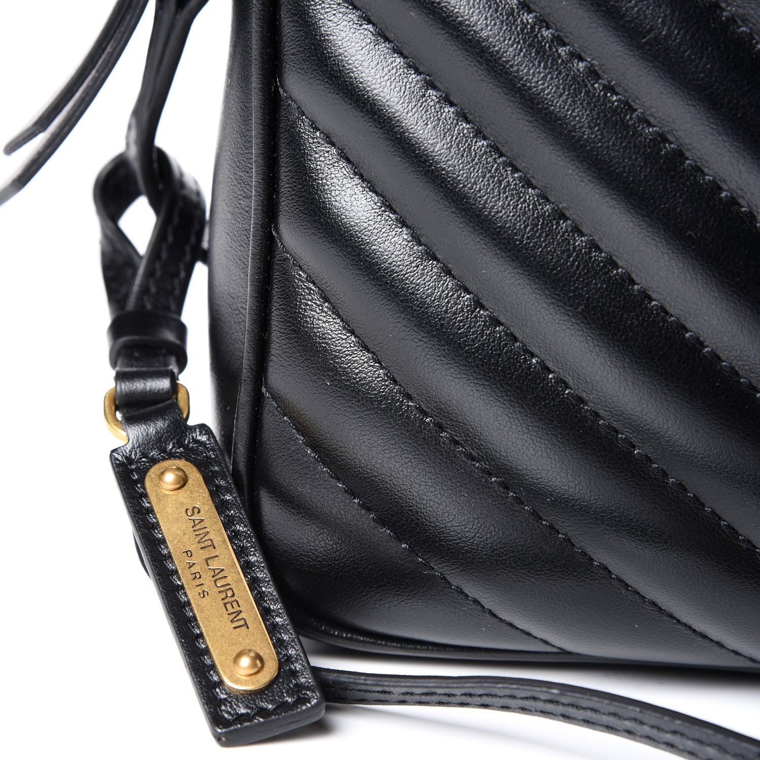 Saint Laurent Calfskin Matelasse Monogram Lou Camera Bag Black 10 of 12