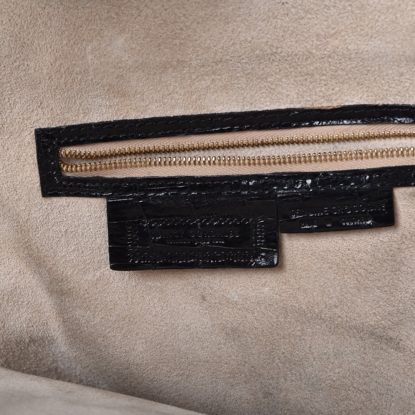 Crocodile Top Handle Tote Black