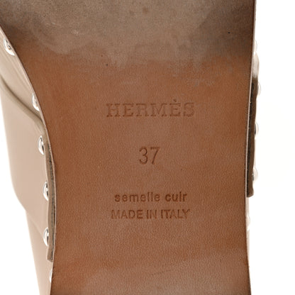 Hermes Calfskin Calya Mules 37 Hetre 7 of 10