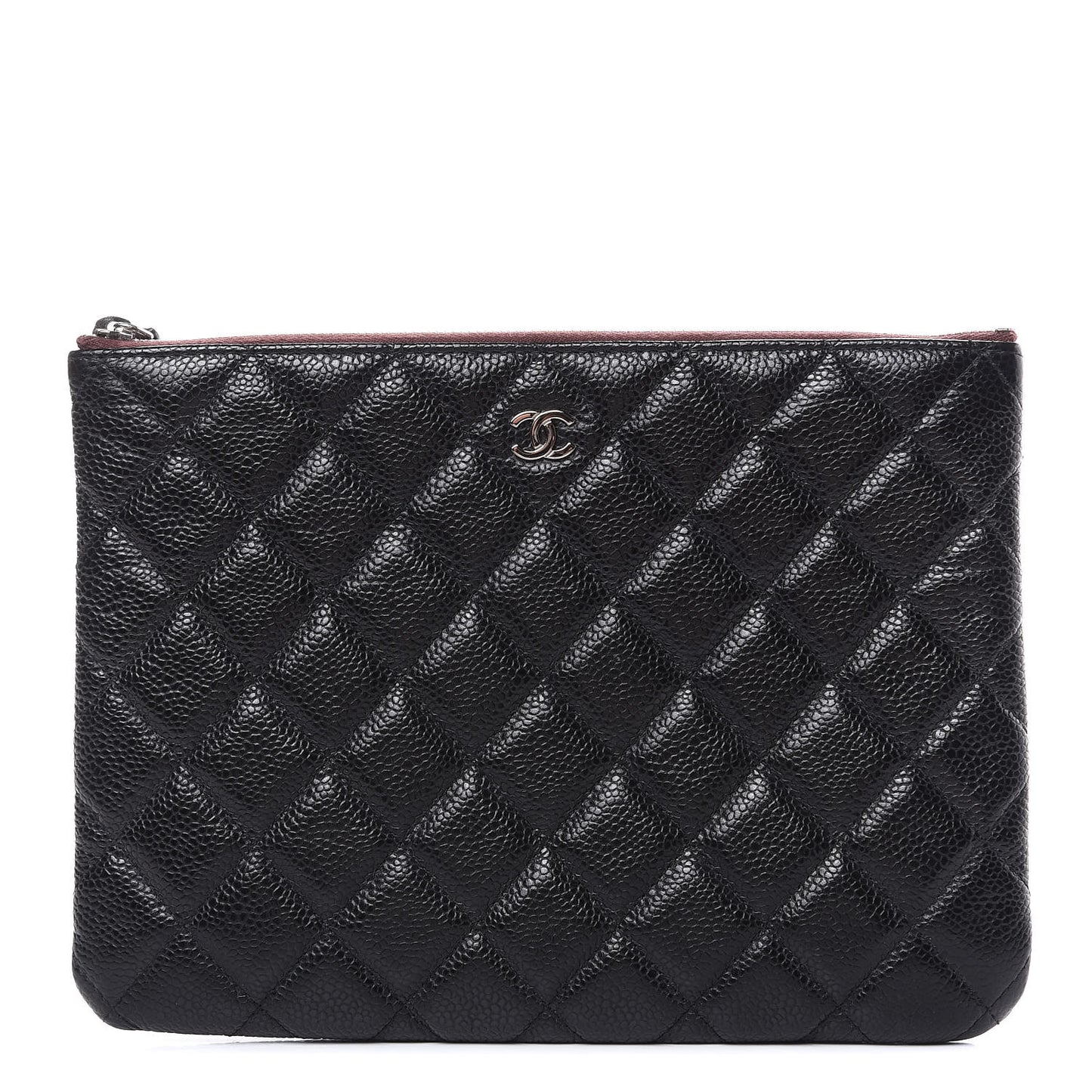 Caviar Quilted Medium Cosmetic Case Black