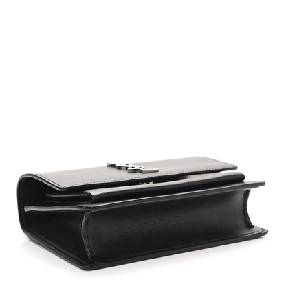 Saint Laurent Calfskin Monogram Sunset Chain Wallet Black 4 of 11