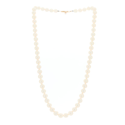 Mikimoto 18K Yellow Gold Akoya Cultured Pearl 6.5-7mm Strand Necklace 3 of 6