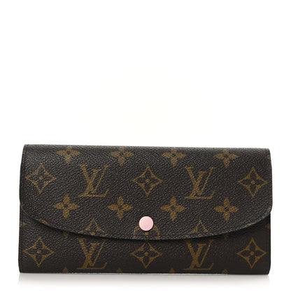 Louis Vuitton Monogram Emilie Wallet Rose Ballerine 1 of 6
