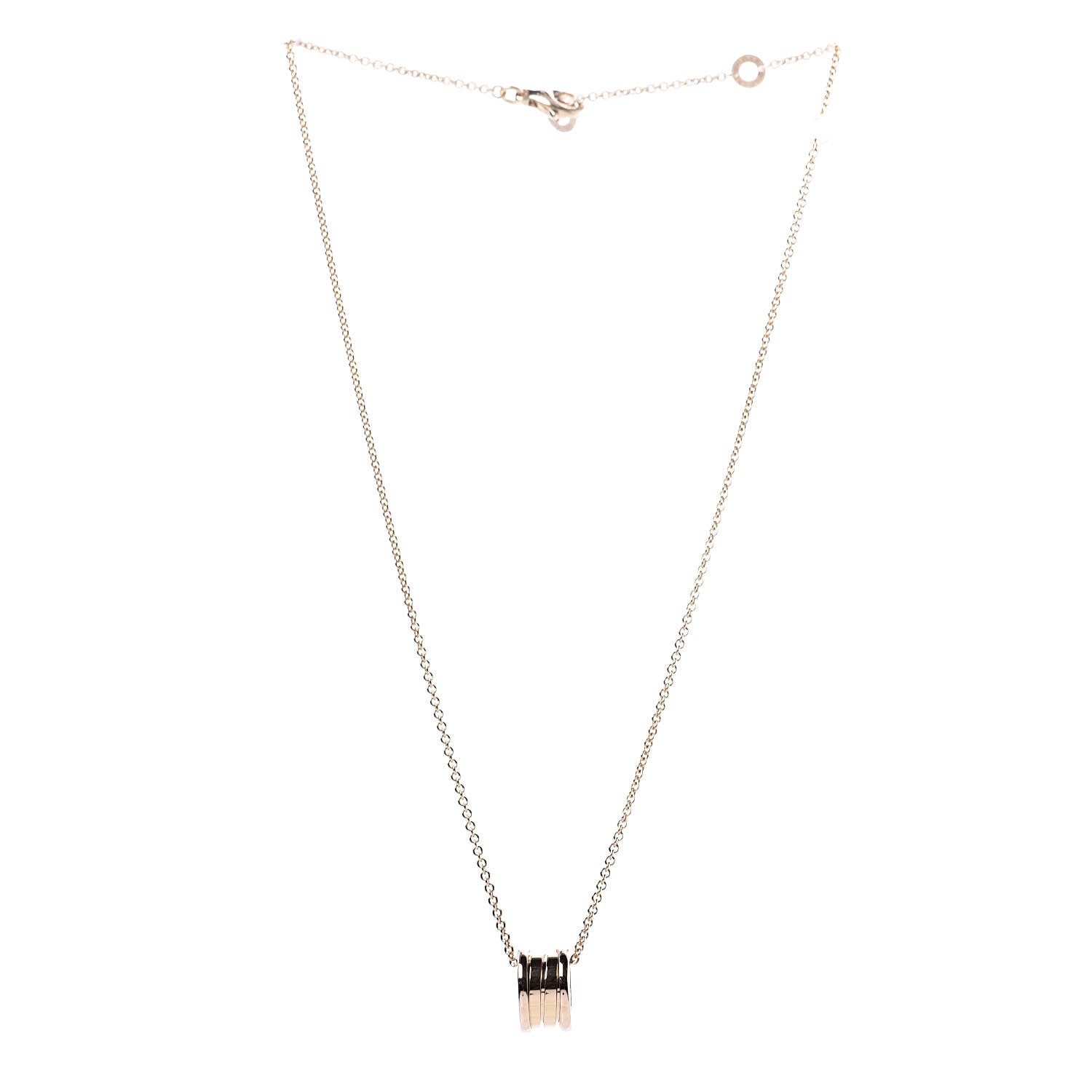 Bulgari 18K Rose Gold B.Zero1 Pendant Necklace 3 of 8