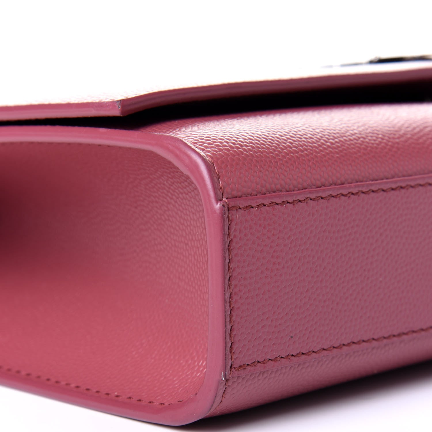 Saint Laurent Grain De Poudre Medium Classic Monogram Kate Satchel Mystic Rose 5 of 5