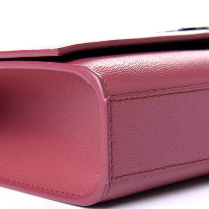 Saint Laurent Grain De Poudre Medium Classic Monogram Kate Satchel Mystic Rose 5 of 5