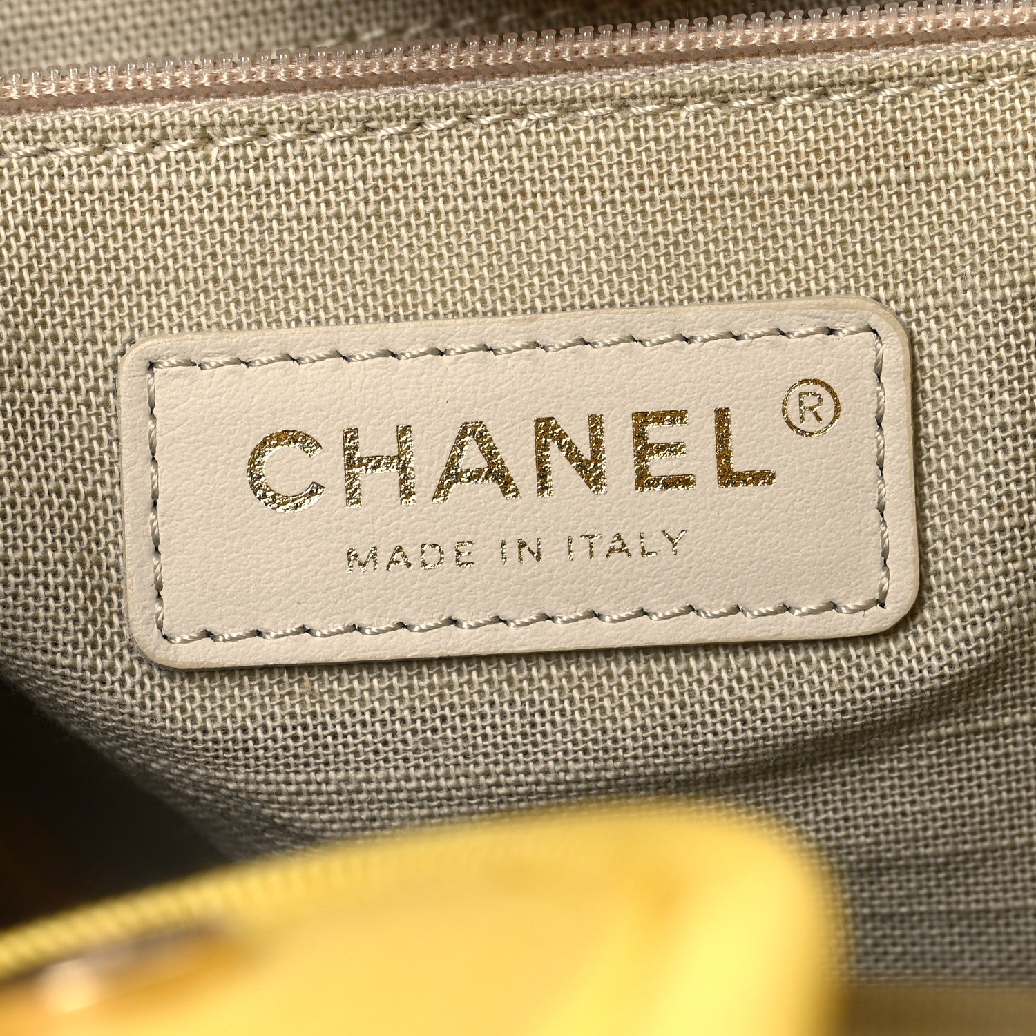 Chanel Mixed Fibers Small Deauville Tote Yellow 8 of 16