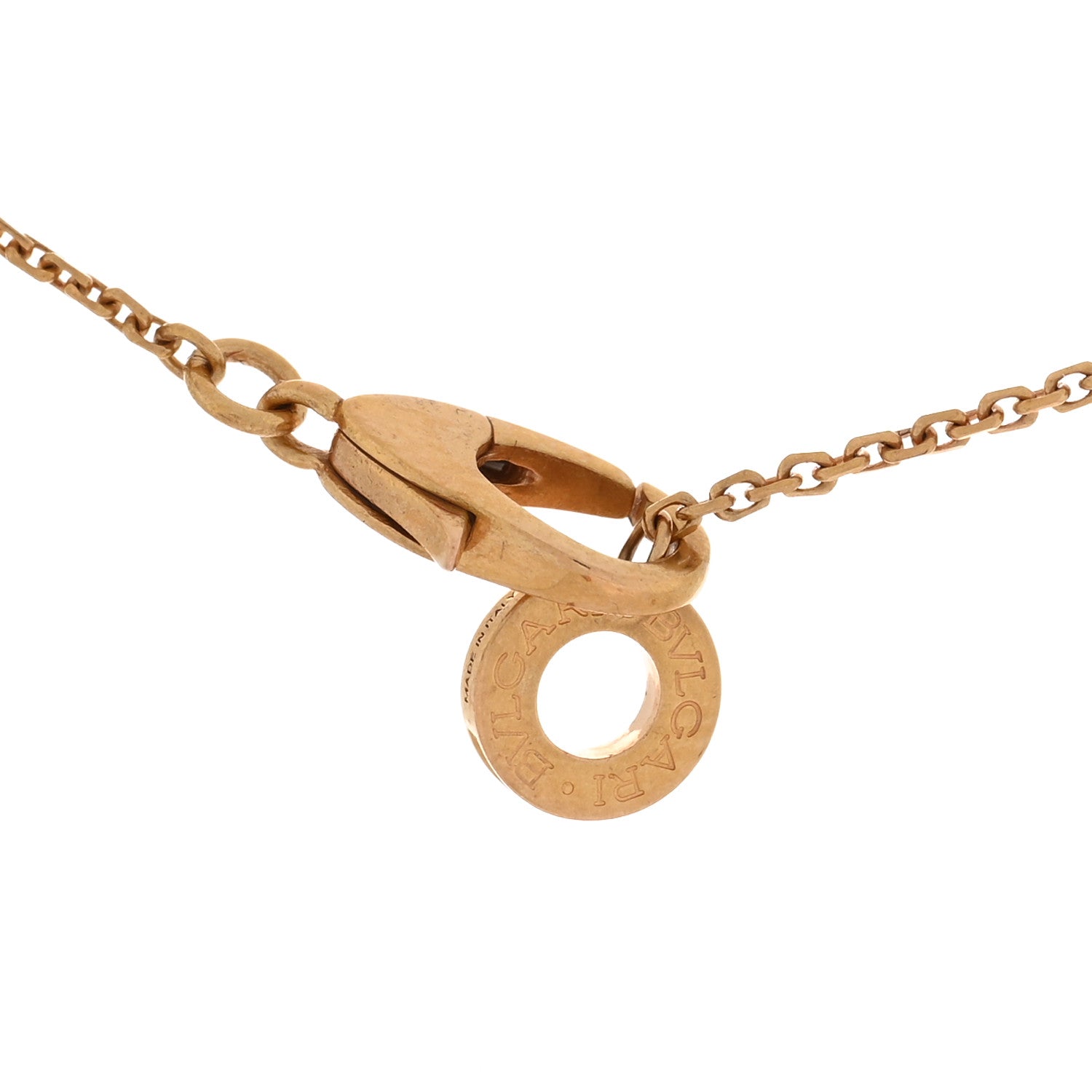 Bulgari 18K Yellow Gold Diamond Mother of Pearl Small Divas' Dream Pendant Necklace 4 of 4