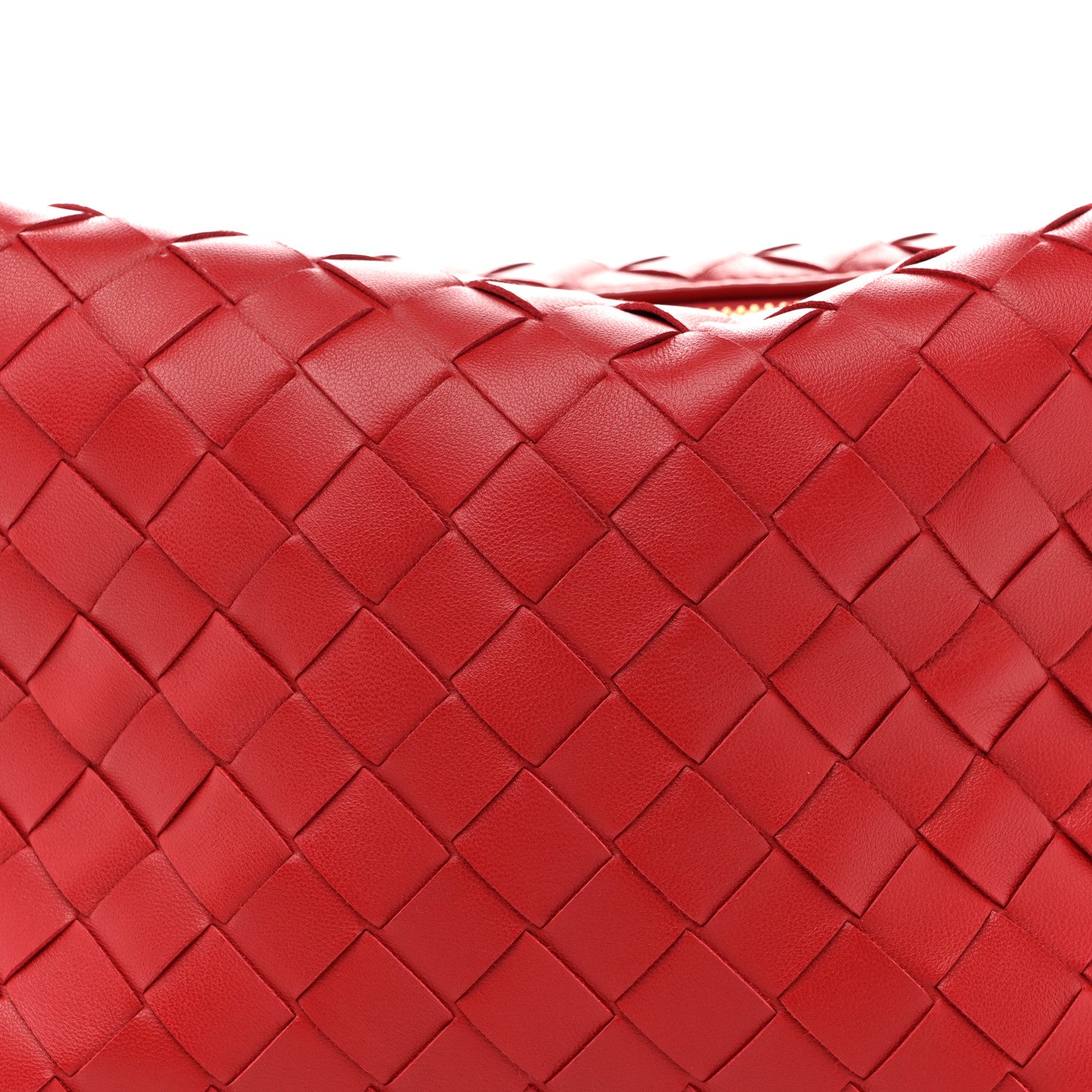Bottega Veneta Calfskin Nappa Intrecciato Mini Wallace Apple Candy