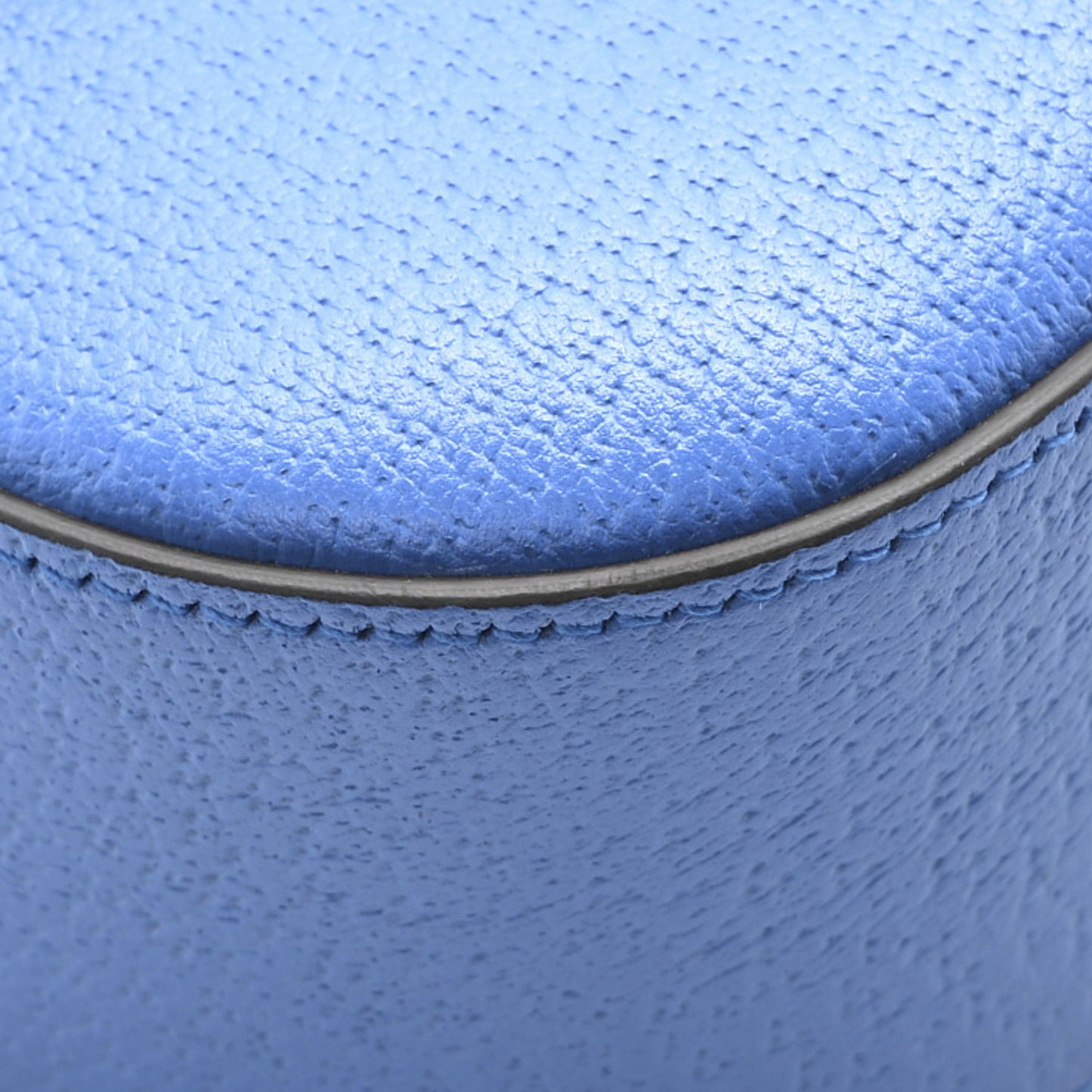 X ADIDAS Textured Dollar Calfskin Web Small Trefoil Horsebit 1955 Shoulder Bag Blue Off White