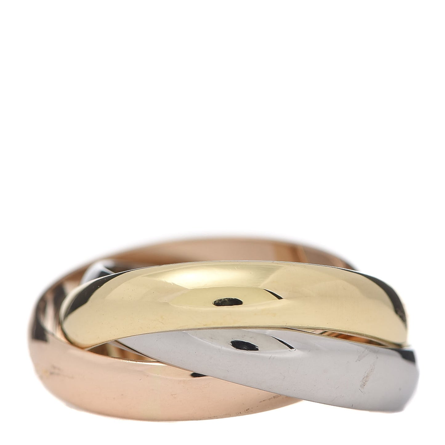 18K Pink Yellow White Gold Classic Les Must De Trinity Ring 48 4.5