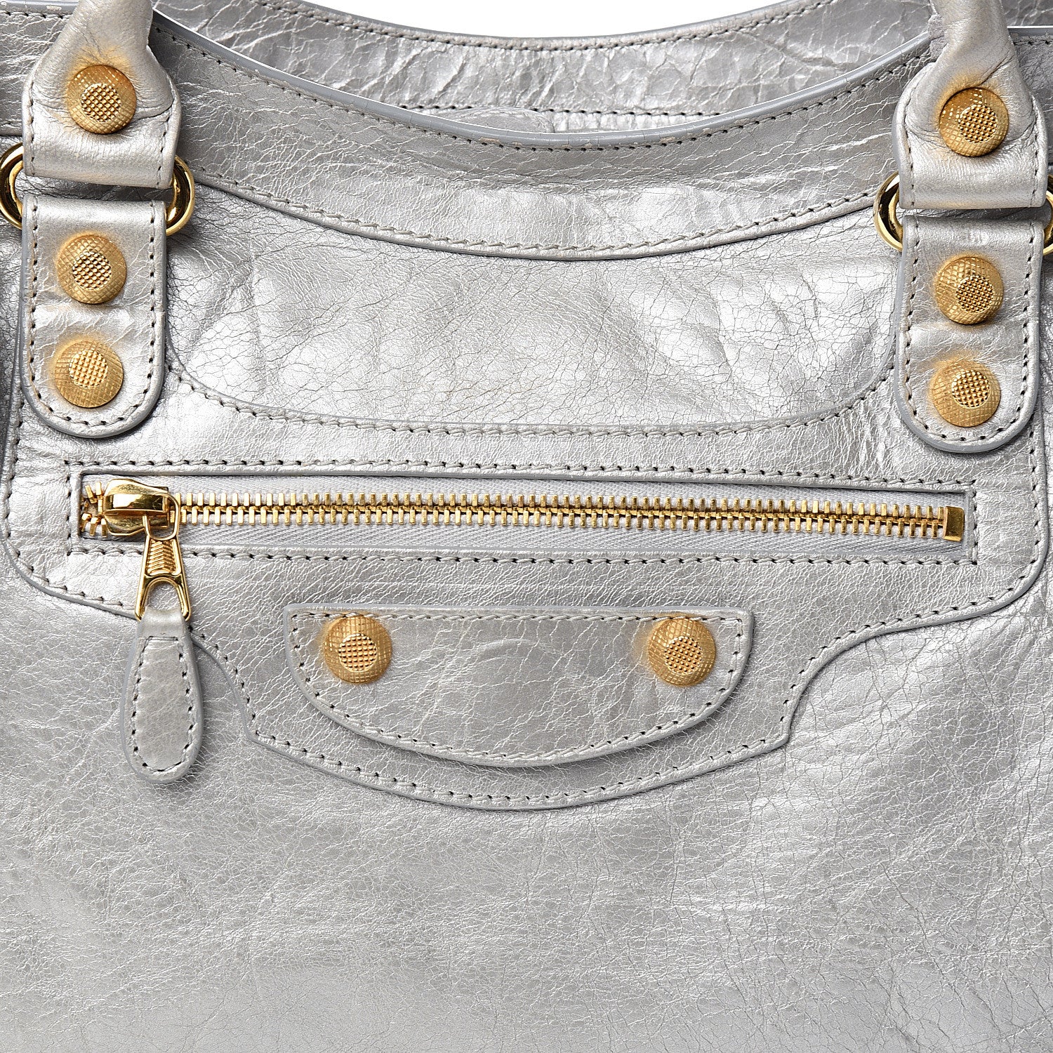 Balenciaga Agneau Giant 12 Gold Hardware City Gris Aluminum 9 of 9