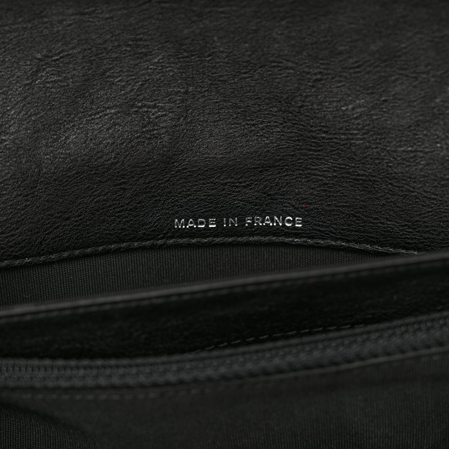 Calfskin Quilted Chain Around Boy Wallet On Removable Chain WOC Black