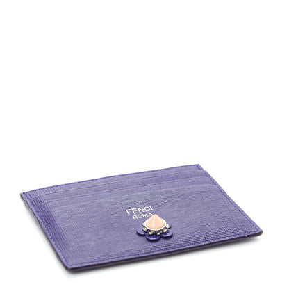 Fendi Vitello Elite Flowerland Card Holder Purple Rain Multicolor 4 of 7