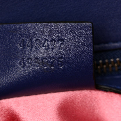 Gucci Velvet Matelasse Small GG Marmont Shoulder Bag Cobalt Blue 7 of 10