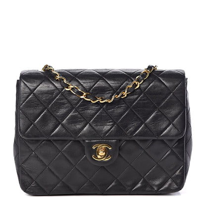 Chanel Lambskin Quilted Mini Square Flap Bag Black 1 of 14