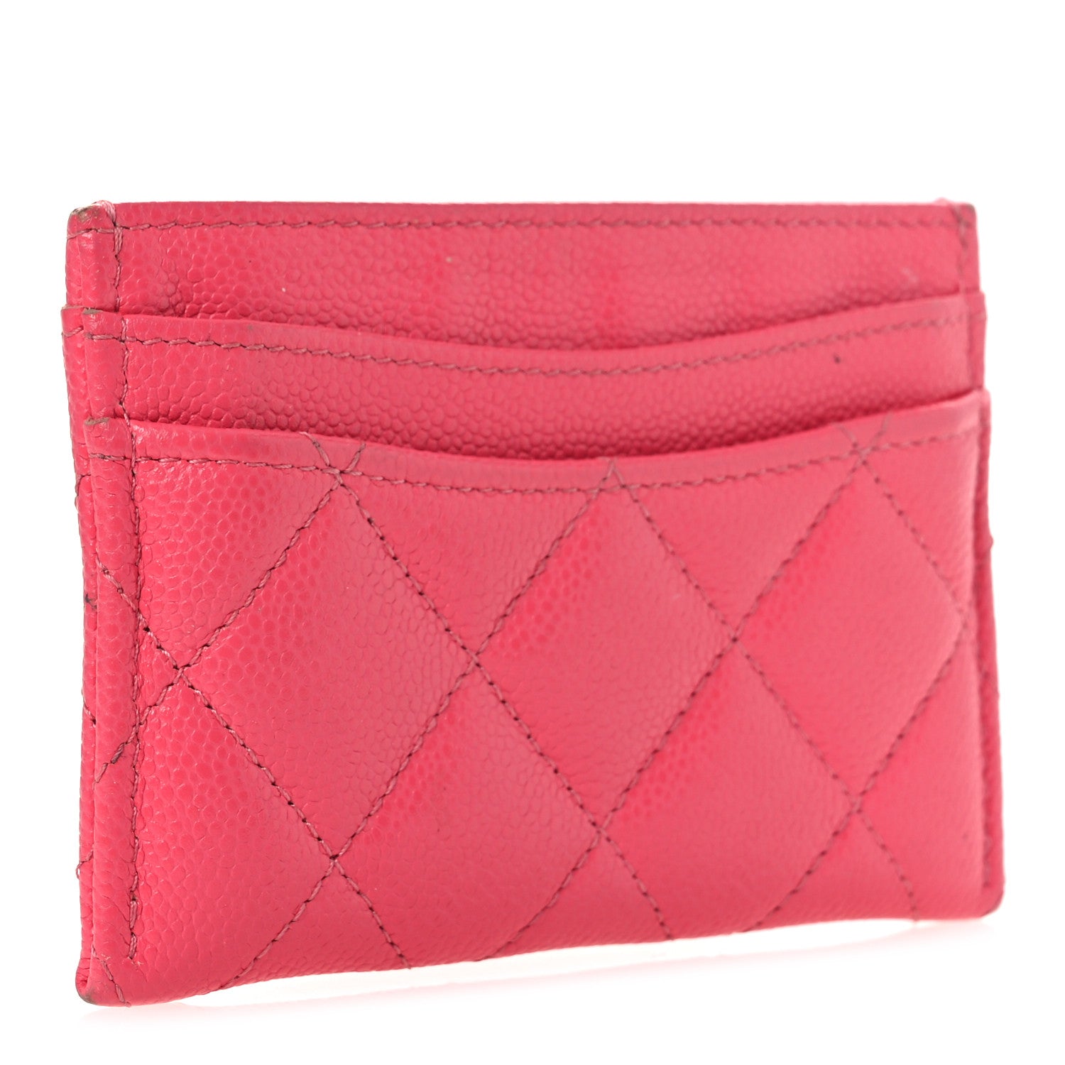 Chanel Caviar Quilted Card Holder Dark Pink 1781476 – FASHIONPHILE