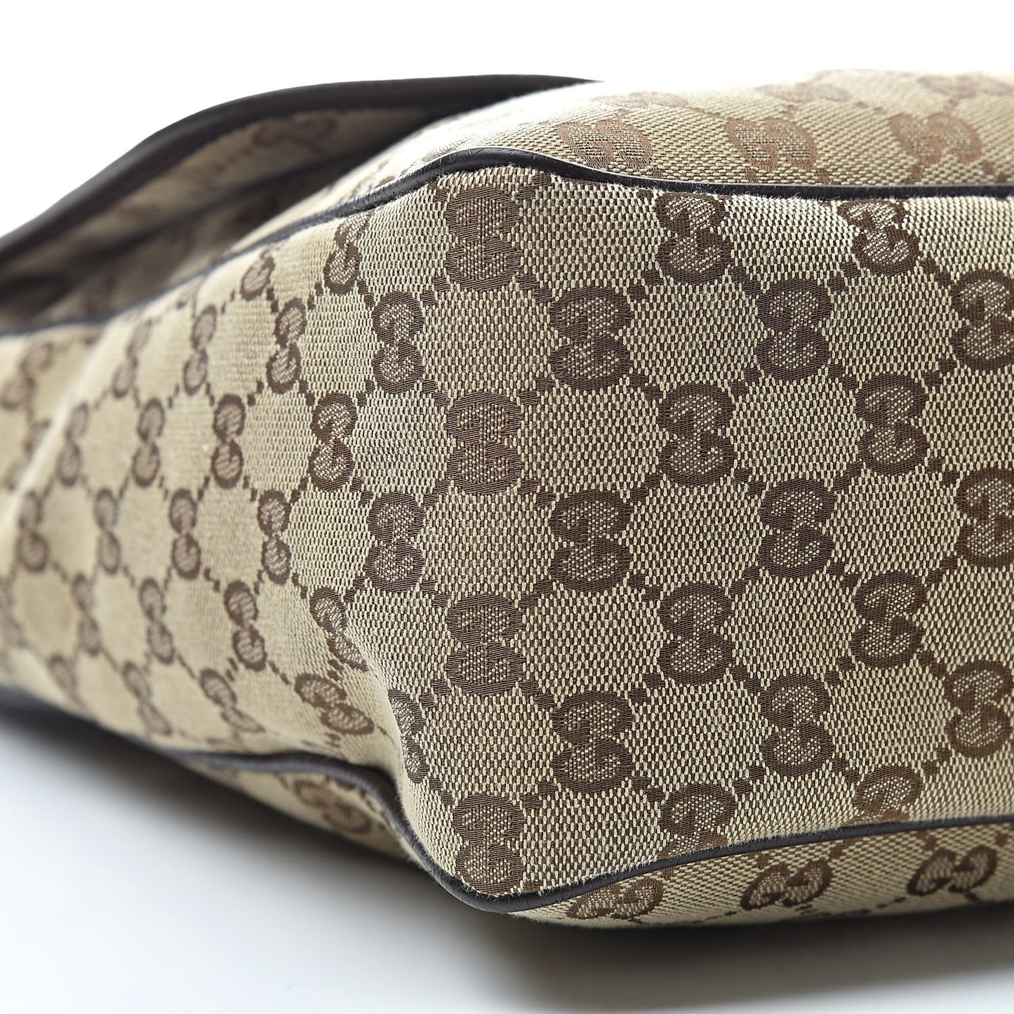 Monogram Web Medium Flap Messenger Beige Dark Brown