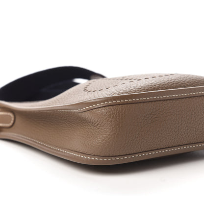 Hermes Taurillon Clemence Amazone Evelyne TPM Etoupe Bleu Indigo 6 of 9