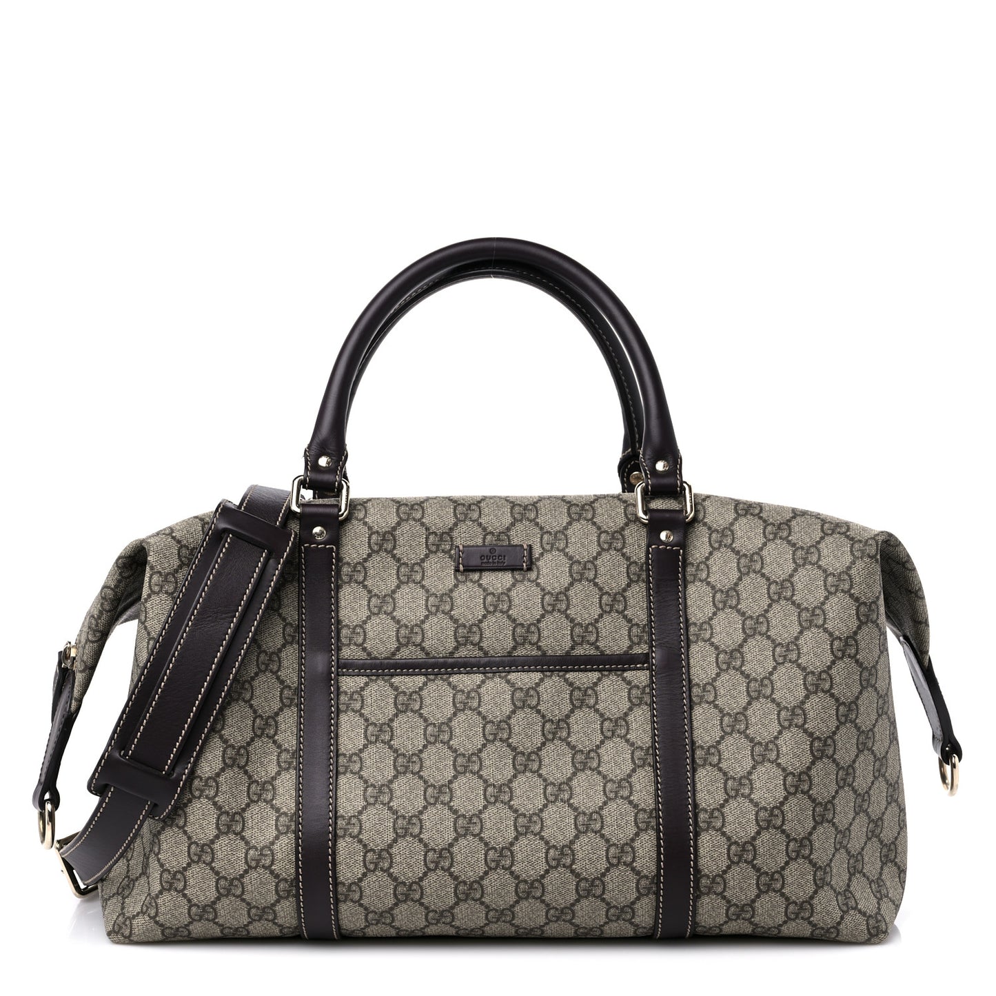 GG Plus Monogram Boston Carry On Duffle Bag Brown