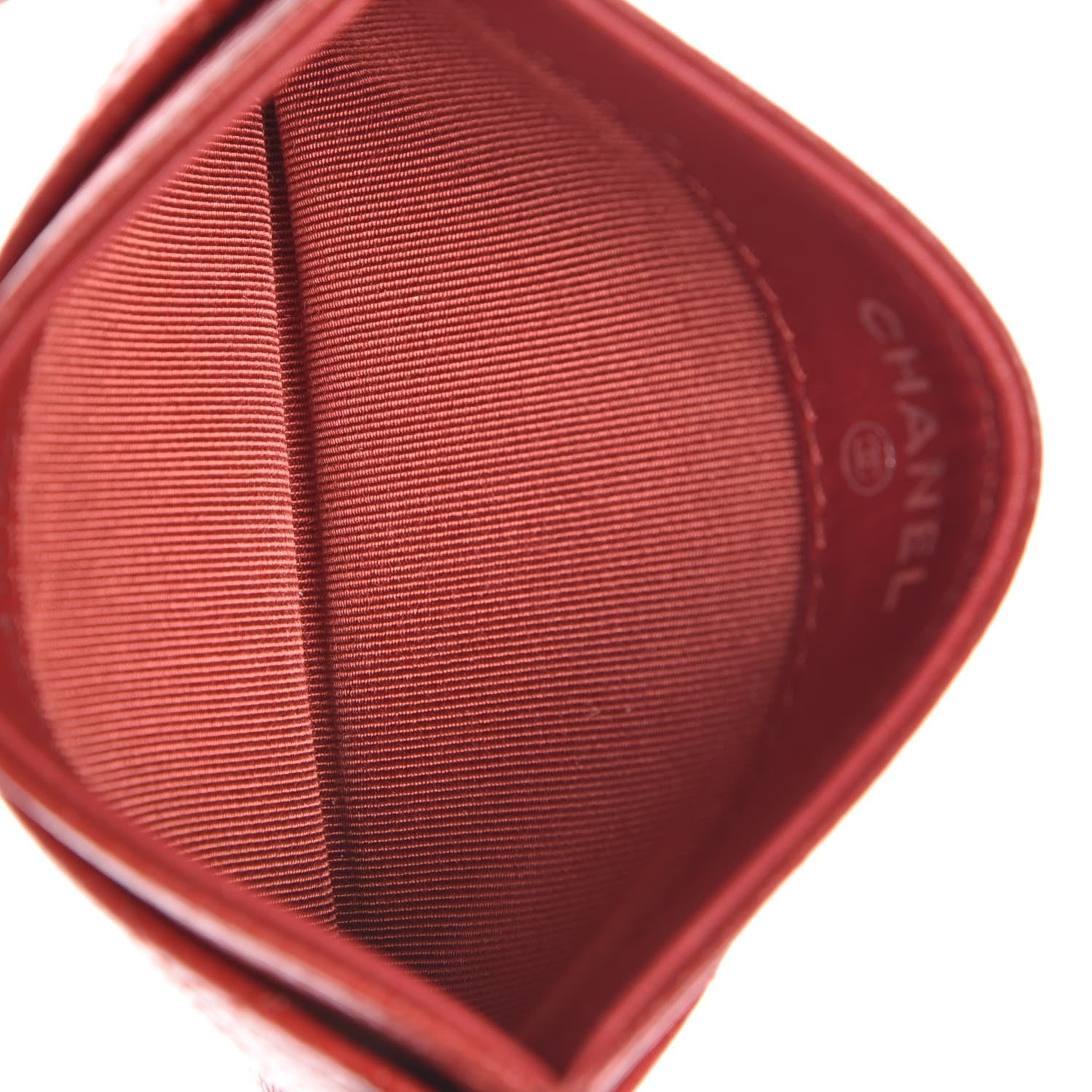 Chanel Caviar Quilted Card Holder Red 3 of 9