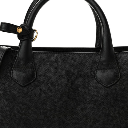 Burberry Derby Calfskin House Check Medium Banner Tote Black 7 of 9
