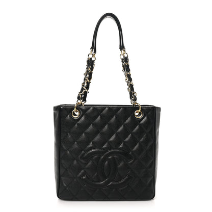 Chanel Caviar Quilted Petit Shopping Tote PST Black 1 of 11
