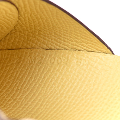 Hermes Epsom Verso Calvi Duo Card Case Nata Jaune Poussin 7 of 8