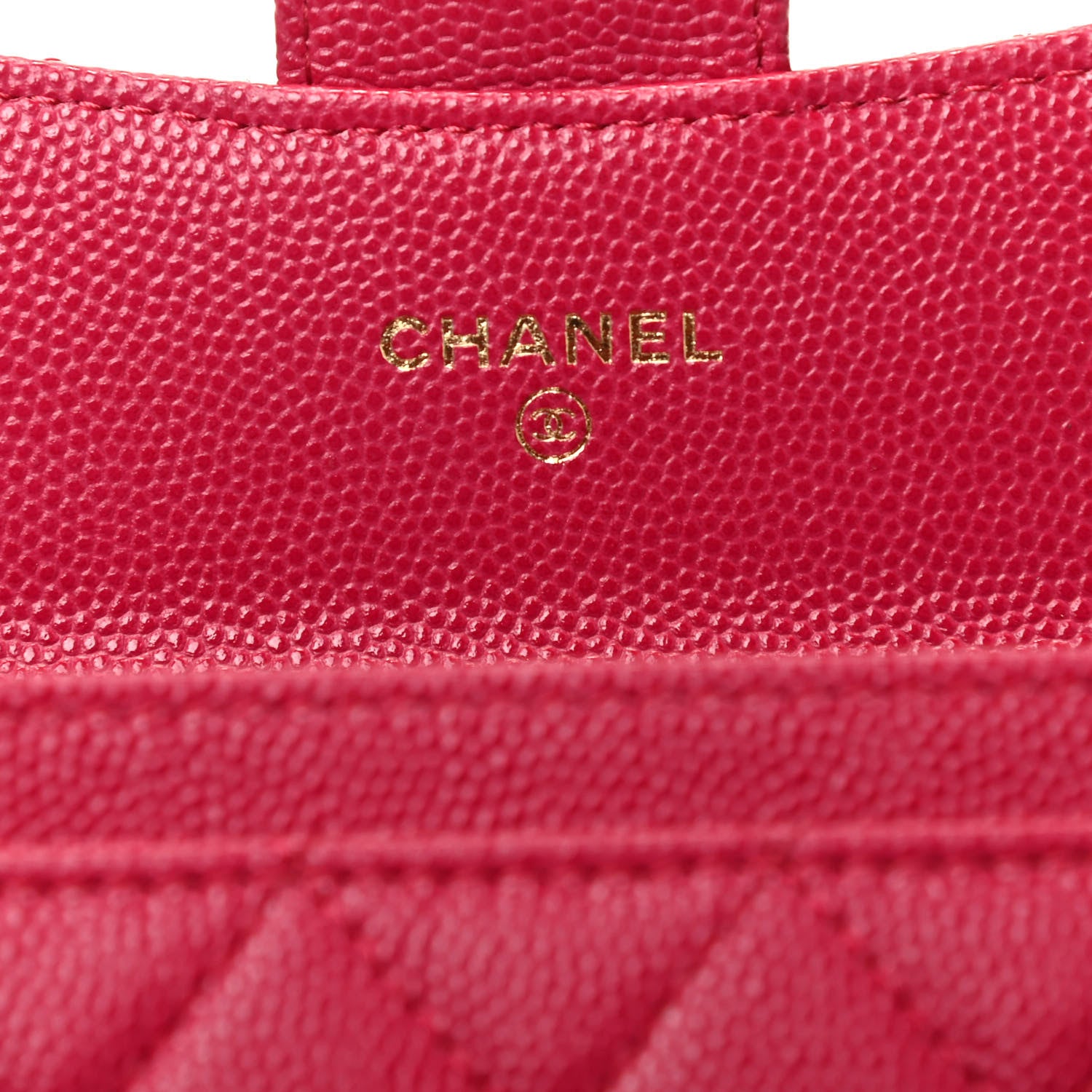 Chanel Caviar Quilted Flap Card Holder Wallet Dark Pink 6 of 8