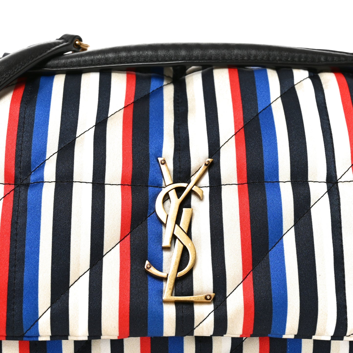 Silk Striped Monogram Medium Jamie Blue Multicolor