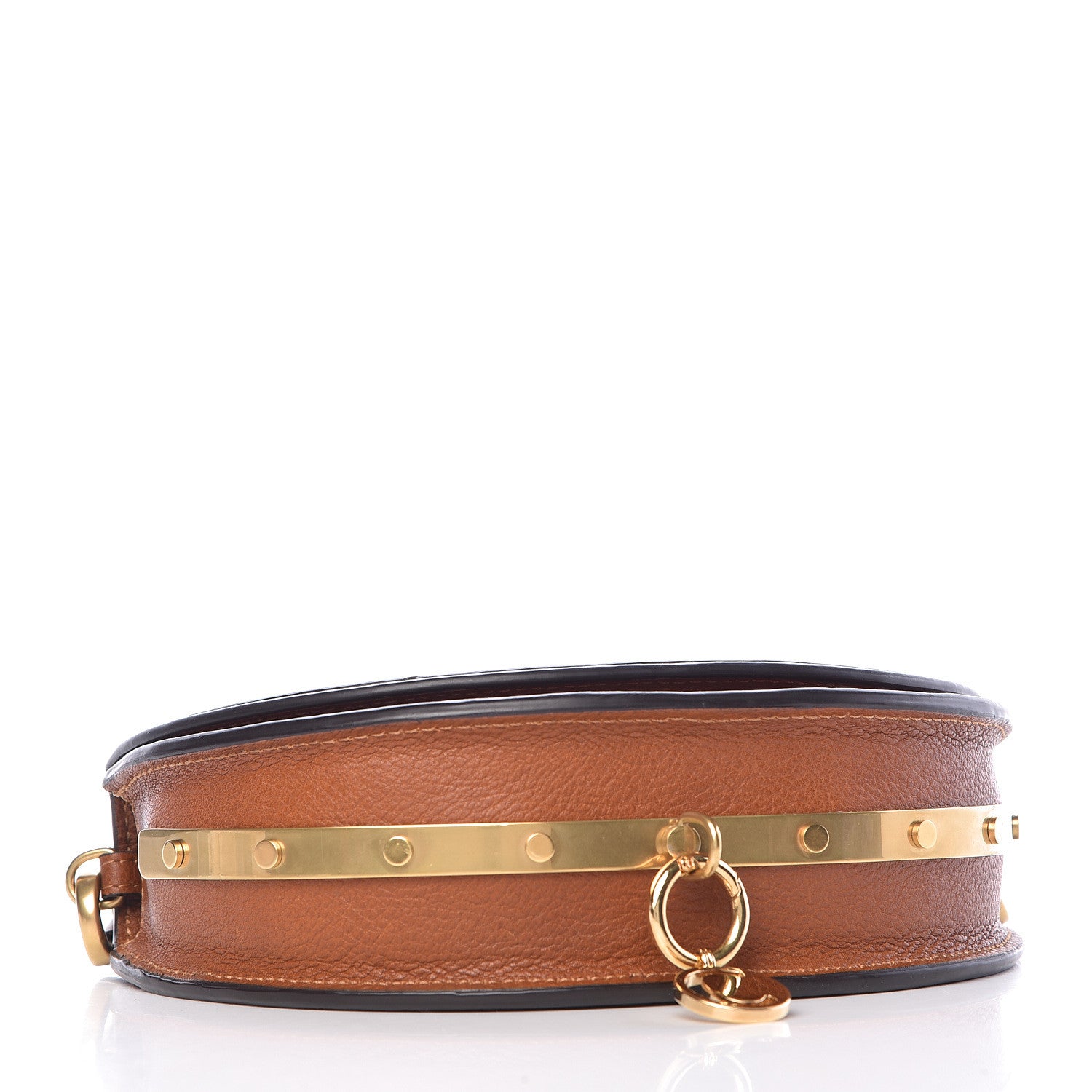 Chloe Calfskin Small Nile Bracelet Minaudiere Bag Caramel 4 of 10