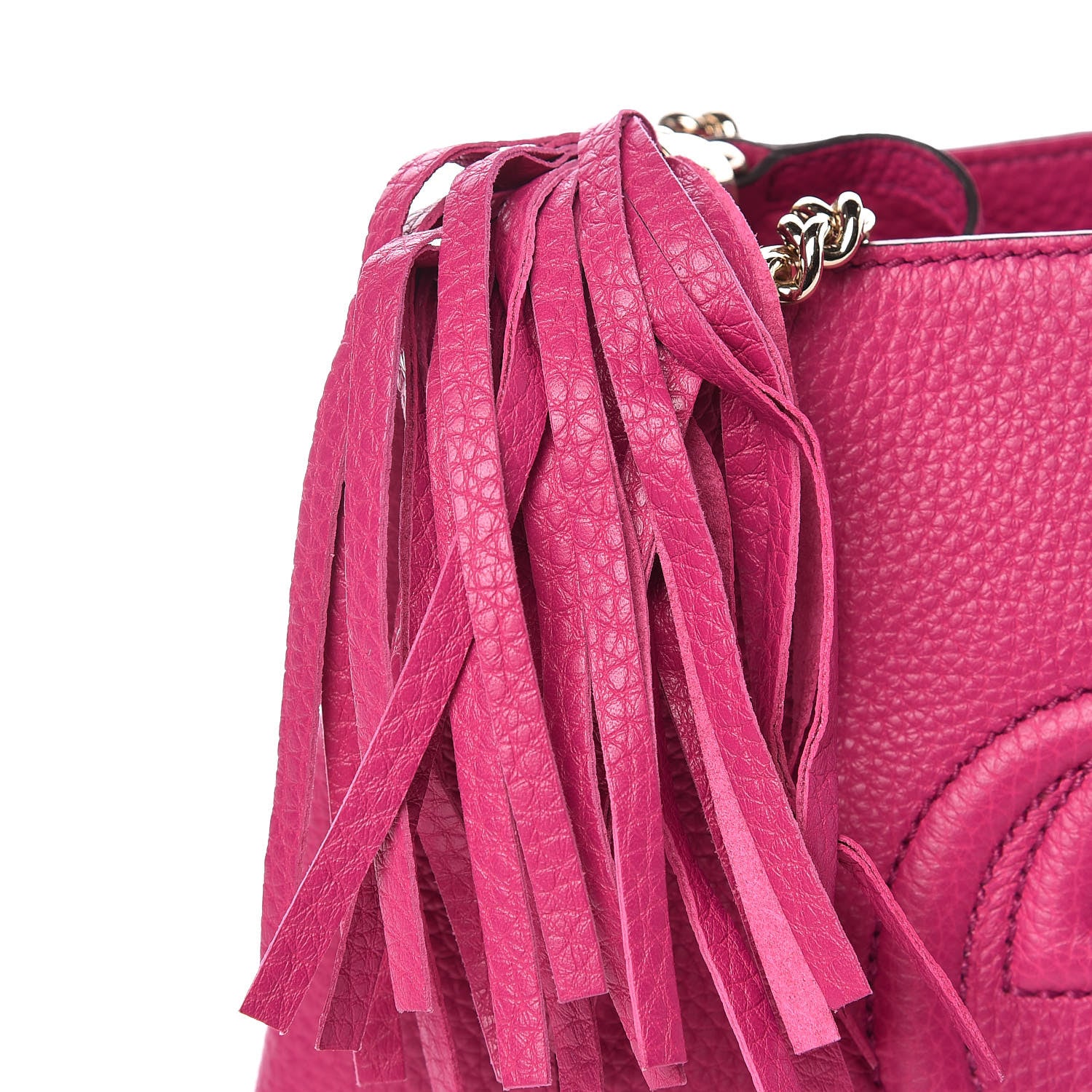 Gucci Cellarius Calfskin Small Soho Chain Shoulder Bag Bright Bouganville 8 of 10
