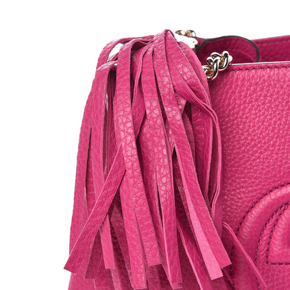 Gucci Cellarius Calfskin Small Soho Chain Shoulder Bag Bright Bouganville 8 of 10