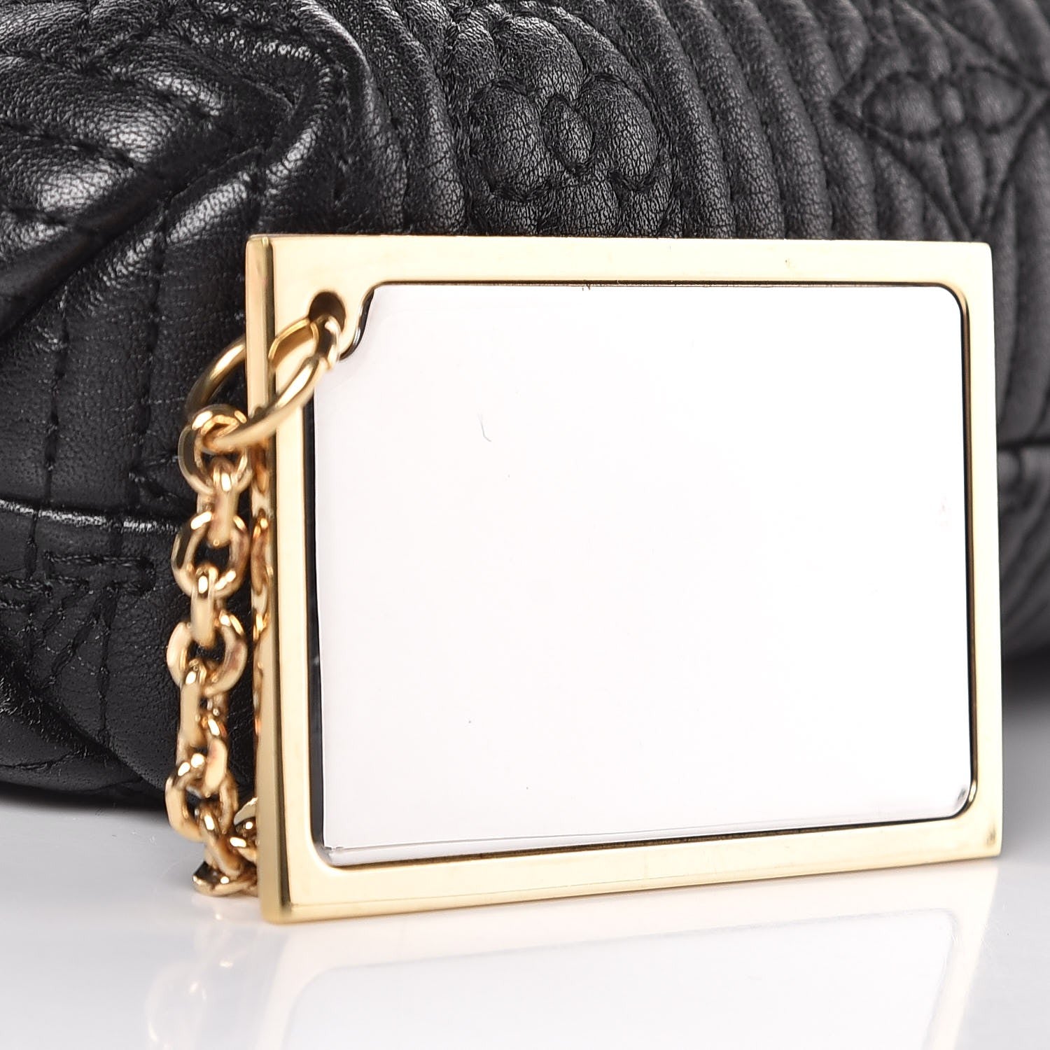 Louis Vuitton Calfskin Quilted Monogram Altair Clutch Black 7 of 7