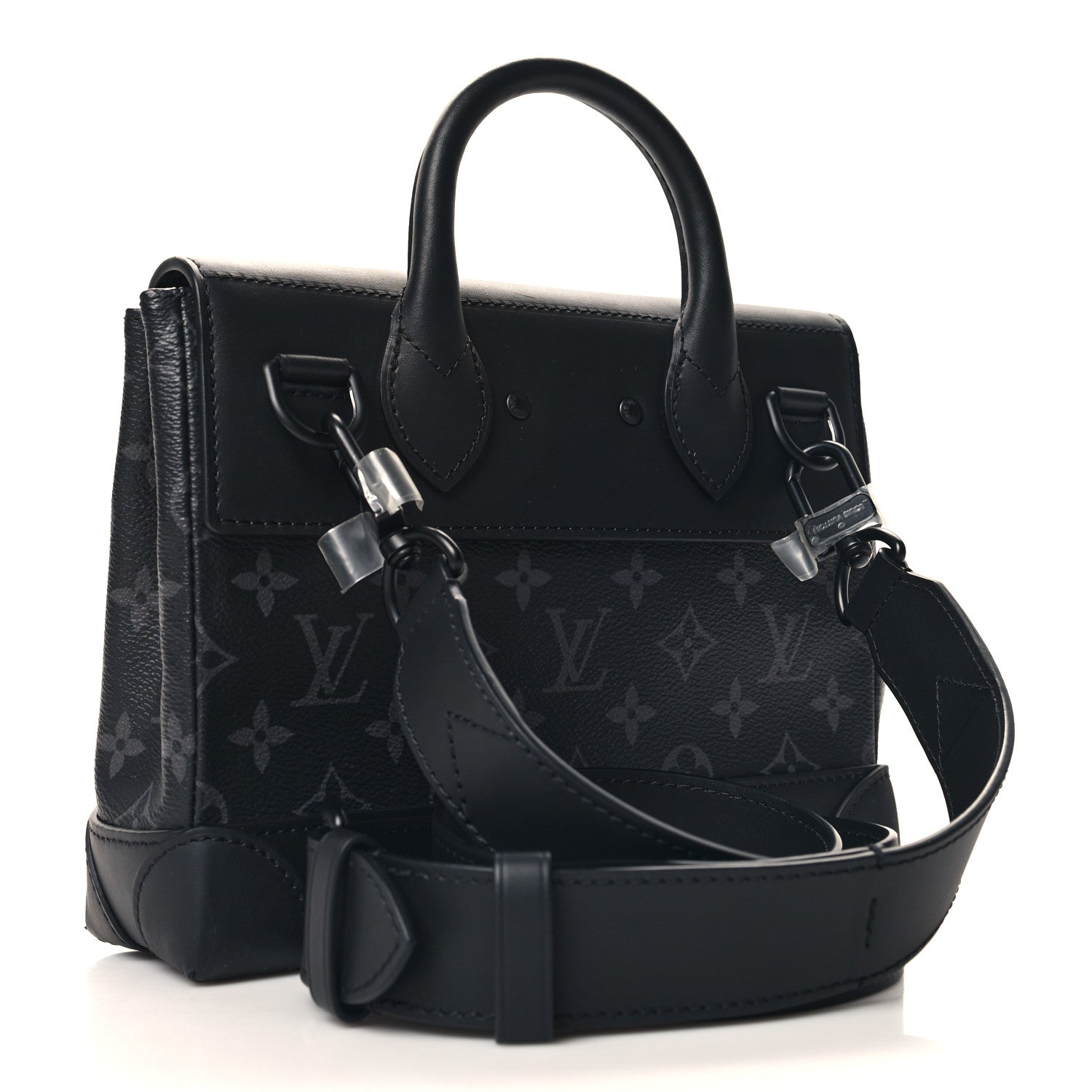 Louis Vuitton Monogram Eclipse Steamer PM NM Black 3 of 9
