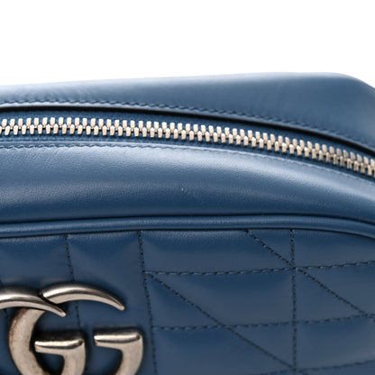 Gucci Calfskin Matelasse Aria Small GG Marmont Chain Shoulder Bag Clear Blue 11 of 12