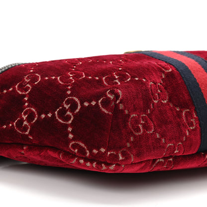 Gucci GG Monogram Velvet Belt Bag Red Cipria 9 of 10