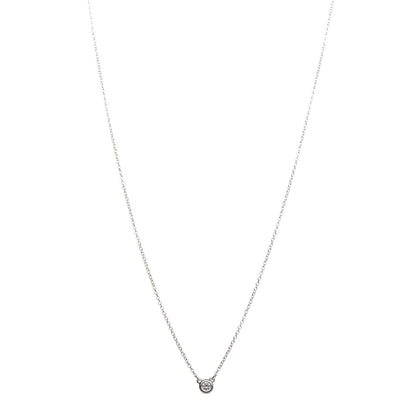 Tiffany Sterling Silver Diamond .07ct Elsa Peretti Diamonds by the Yard Pendant Necklace 1 of 8