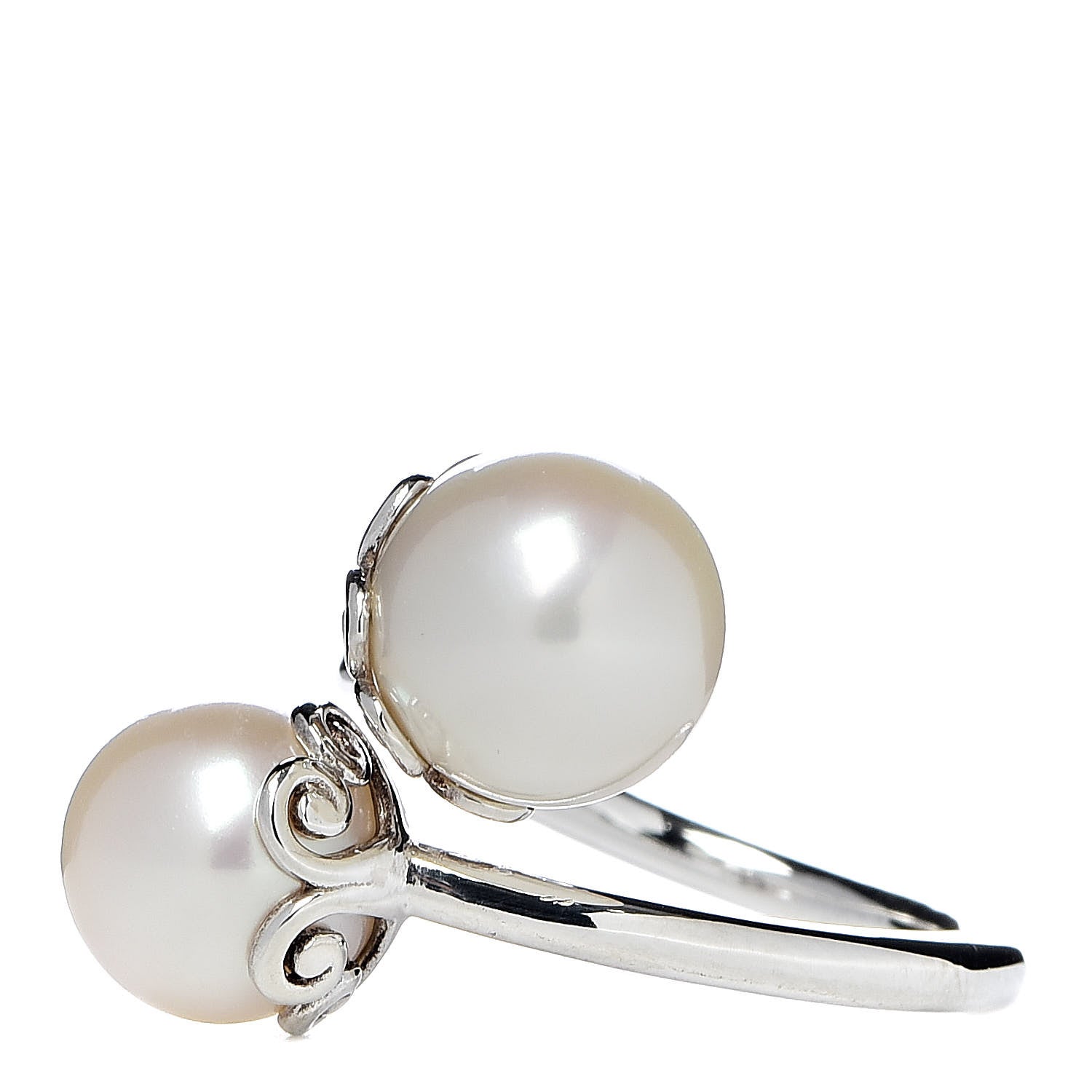 Tiffany Sterling Silver Freshwater Pearl Paloma's Venezia Goldoni Heart Ring 50 5.25 3 of 7