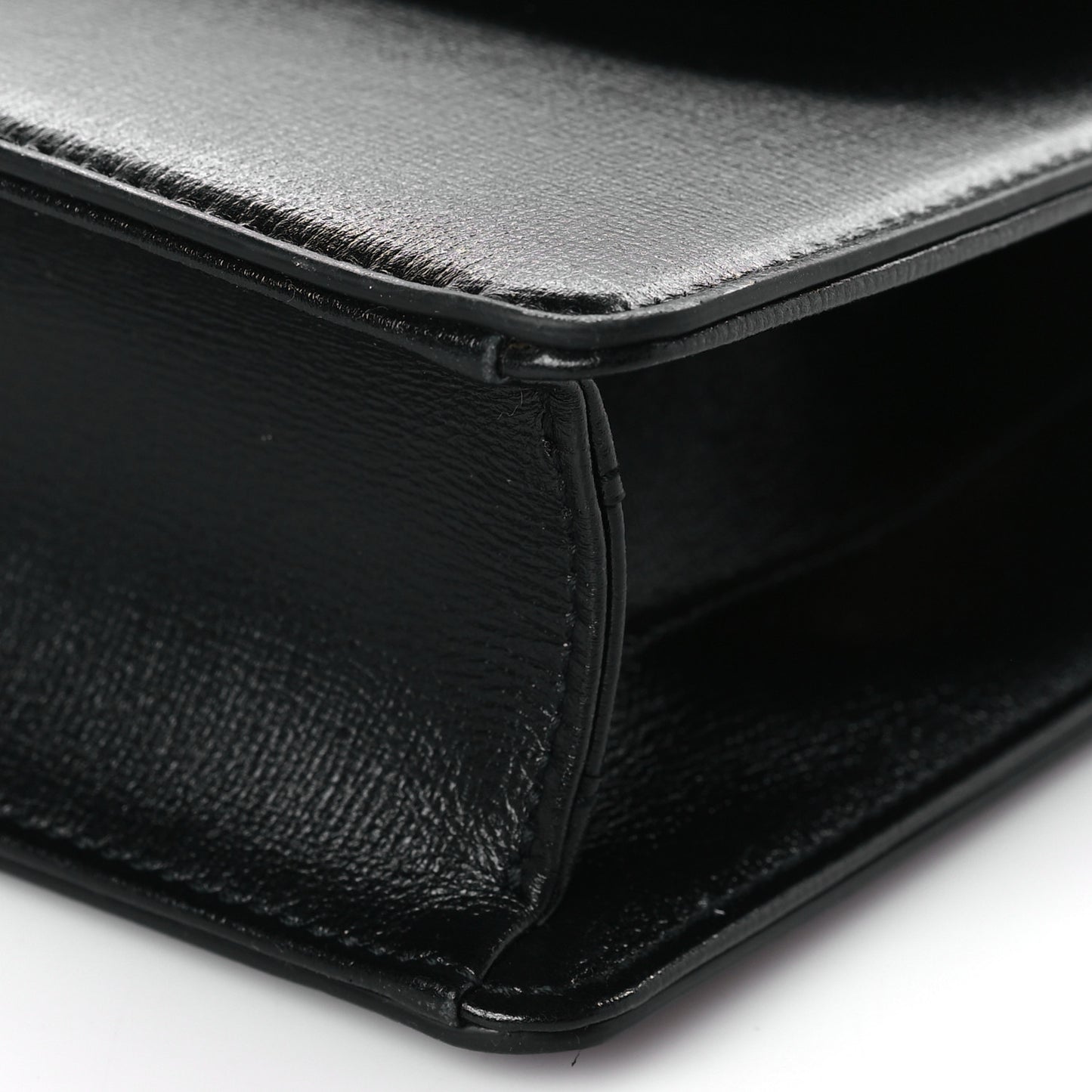 Textured Calfskin Small Torchon GG Ring Shoulder Bag Black