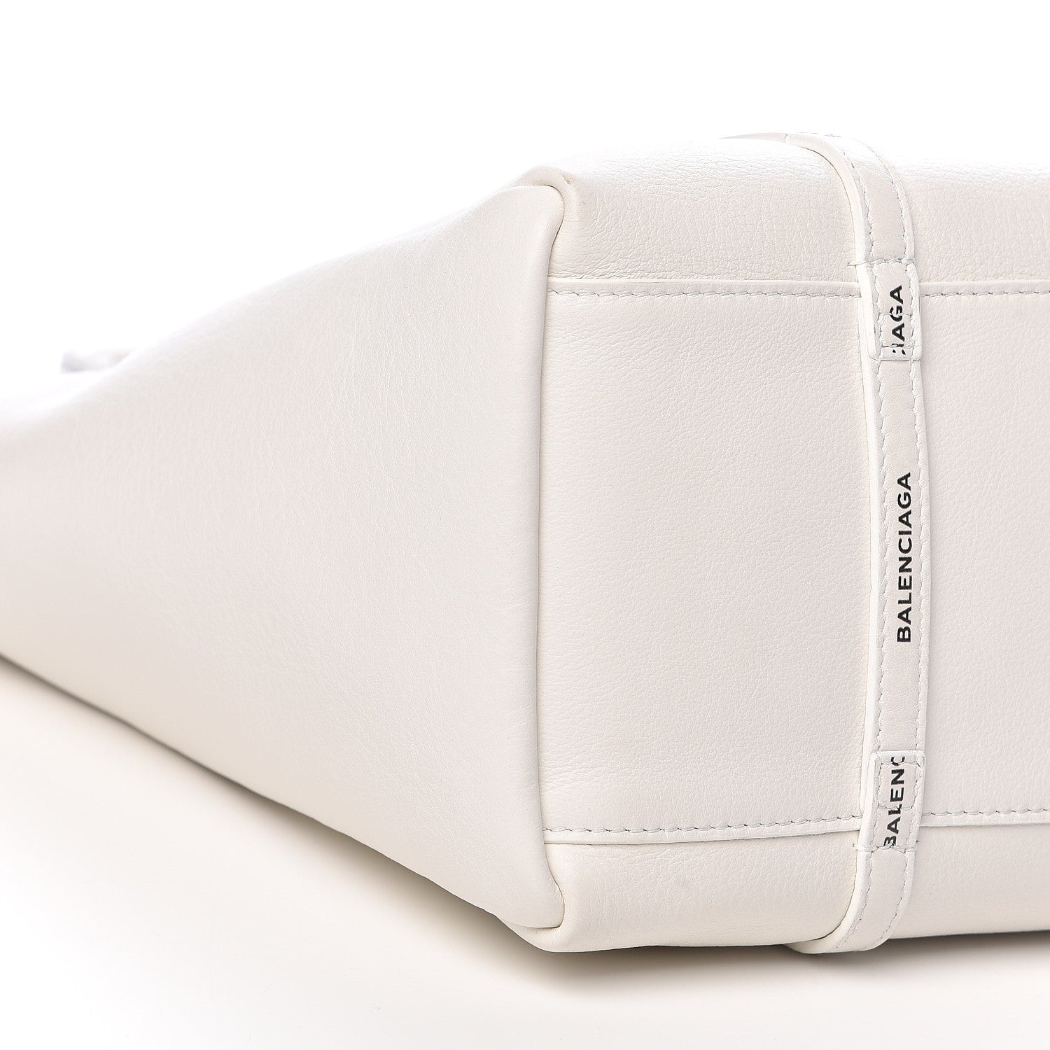 Balenciaga Calfskin Logo Strap Small Everyday Tote White Black 10 of 12
