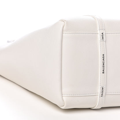 Balenciaga Calfskin Logo Strap Small Everyday Tote White Black 10 of 12