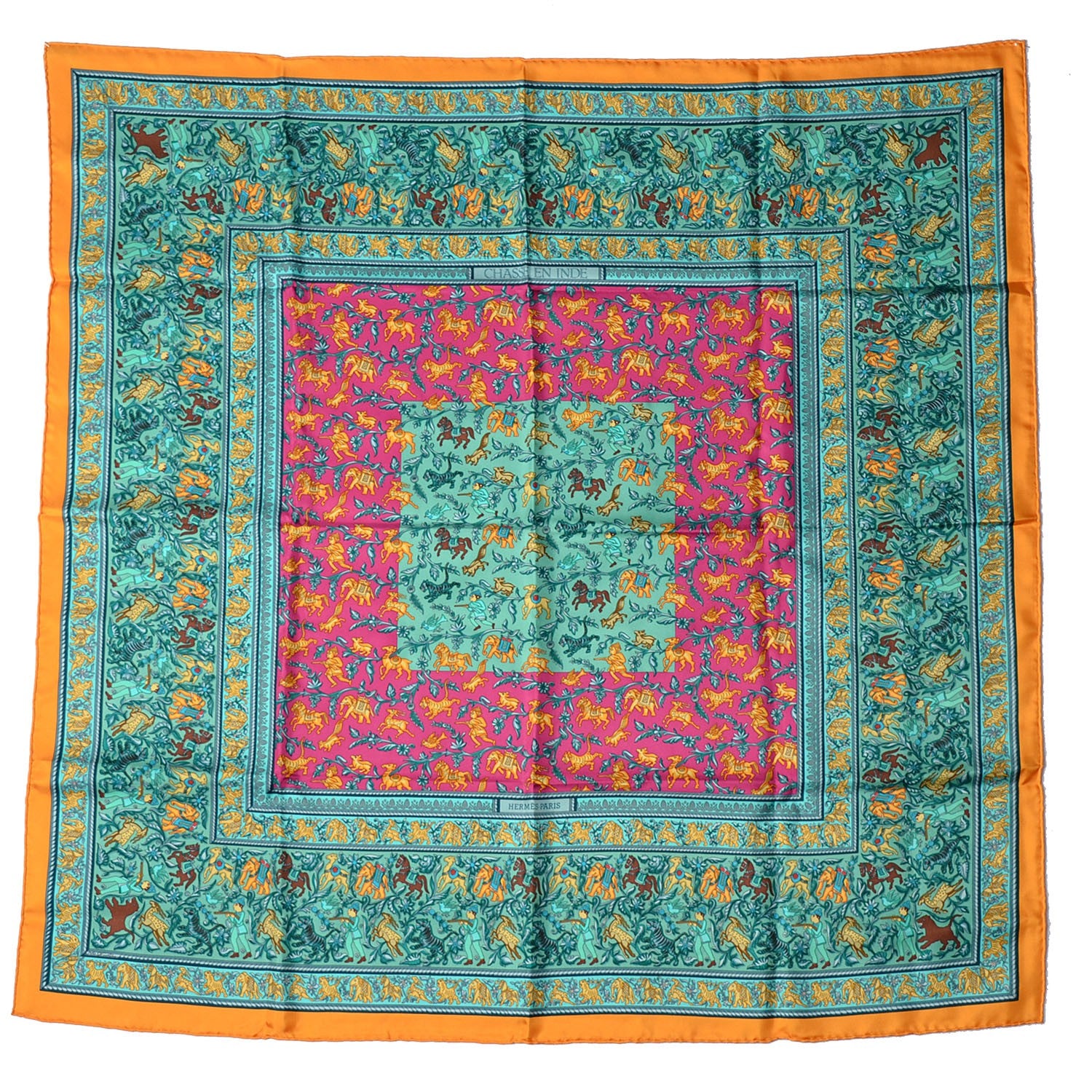 Hermes Silk Chasse En Inde Scarf 90 2 of 6