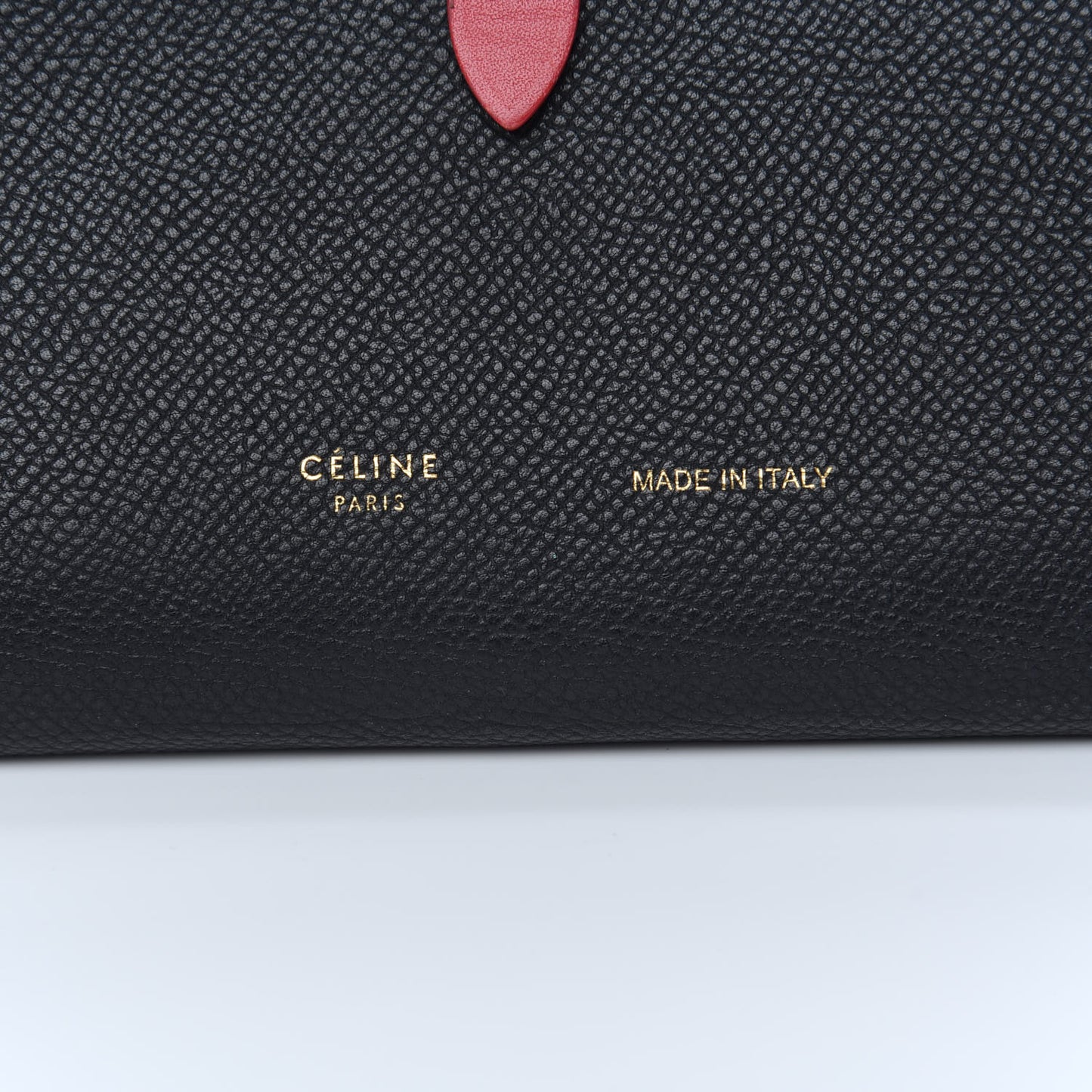 Grained Calfskin Large Multifunction Strap Wallet Black