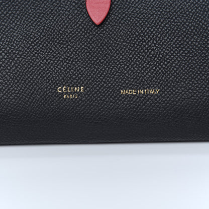 Celine Grained Calfskin Large Multifunction Strap Wallet Black 6 of 6