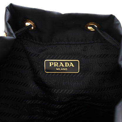 Prada Saffiano Tessuto Nylon Mini Bucket Crossbody Bag Bleu 6 of 9